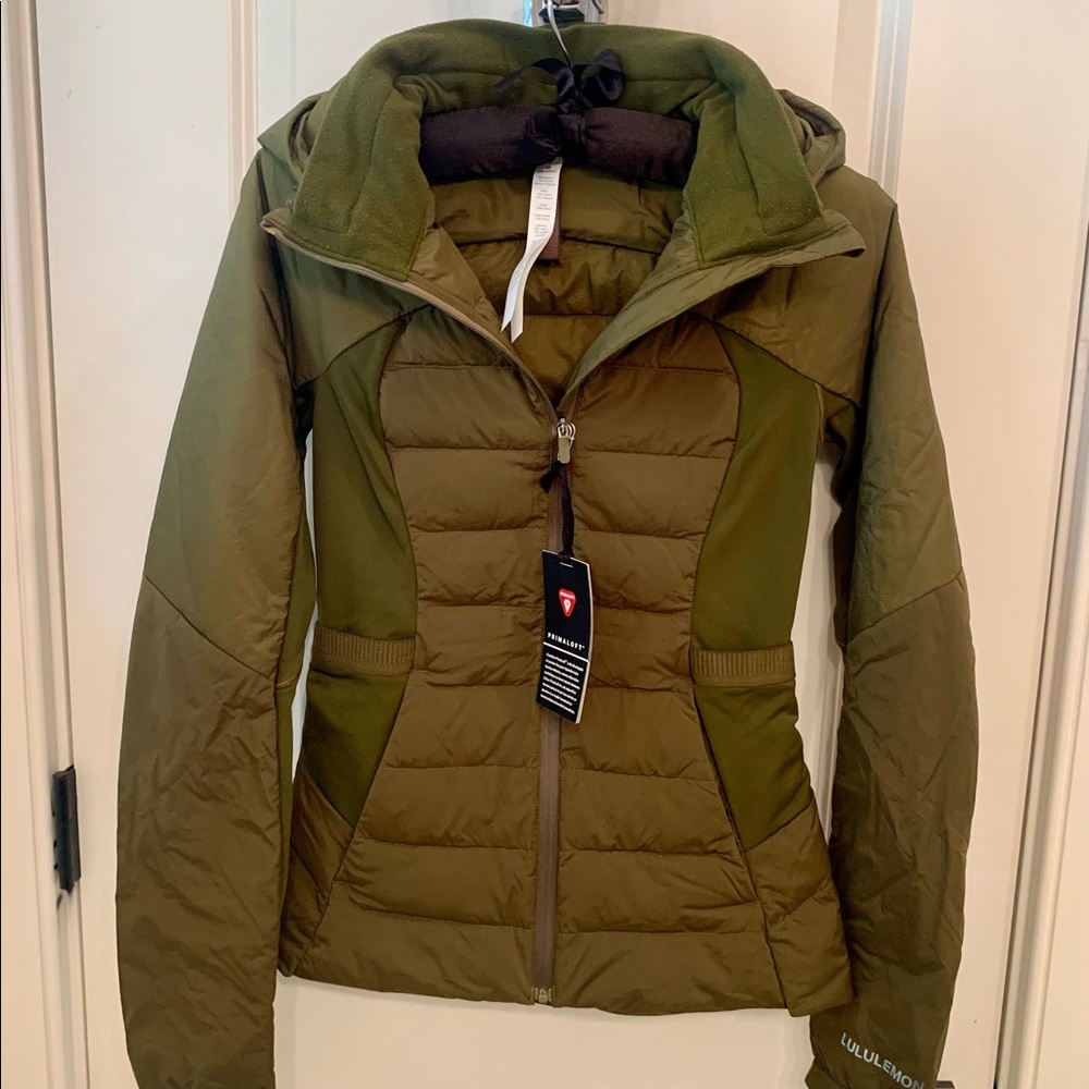 Luluemon Down For It All Jacket - Moss Green